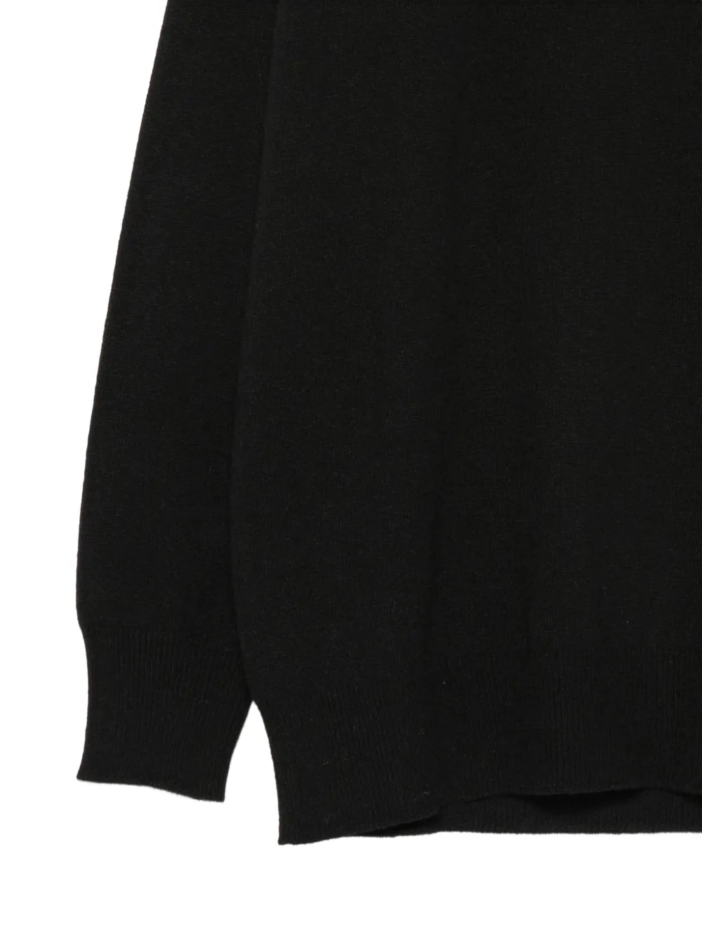 Le Tricot Perugia crew-neck drop-shoulder sweater Zwart