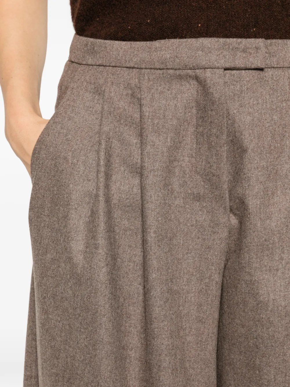 'S Max Mara pleated wide-leg trousers Bruin