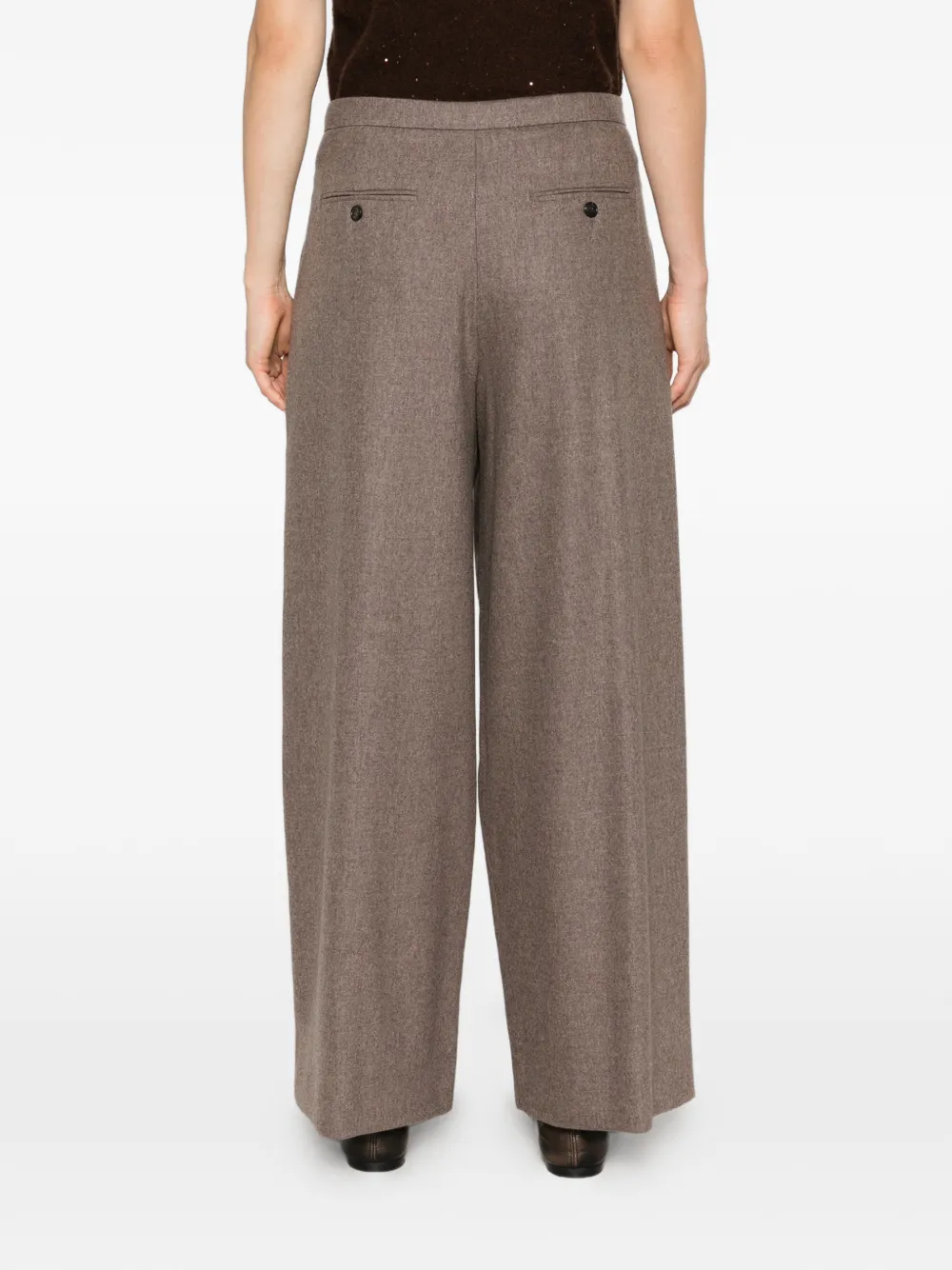 'S Max Mara pleated wide-leg trousers Bruin