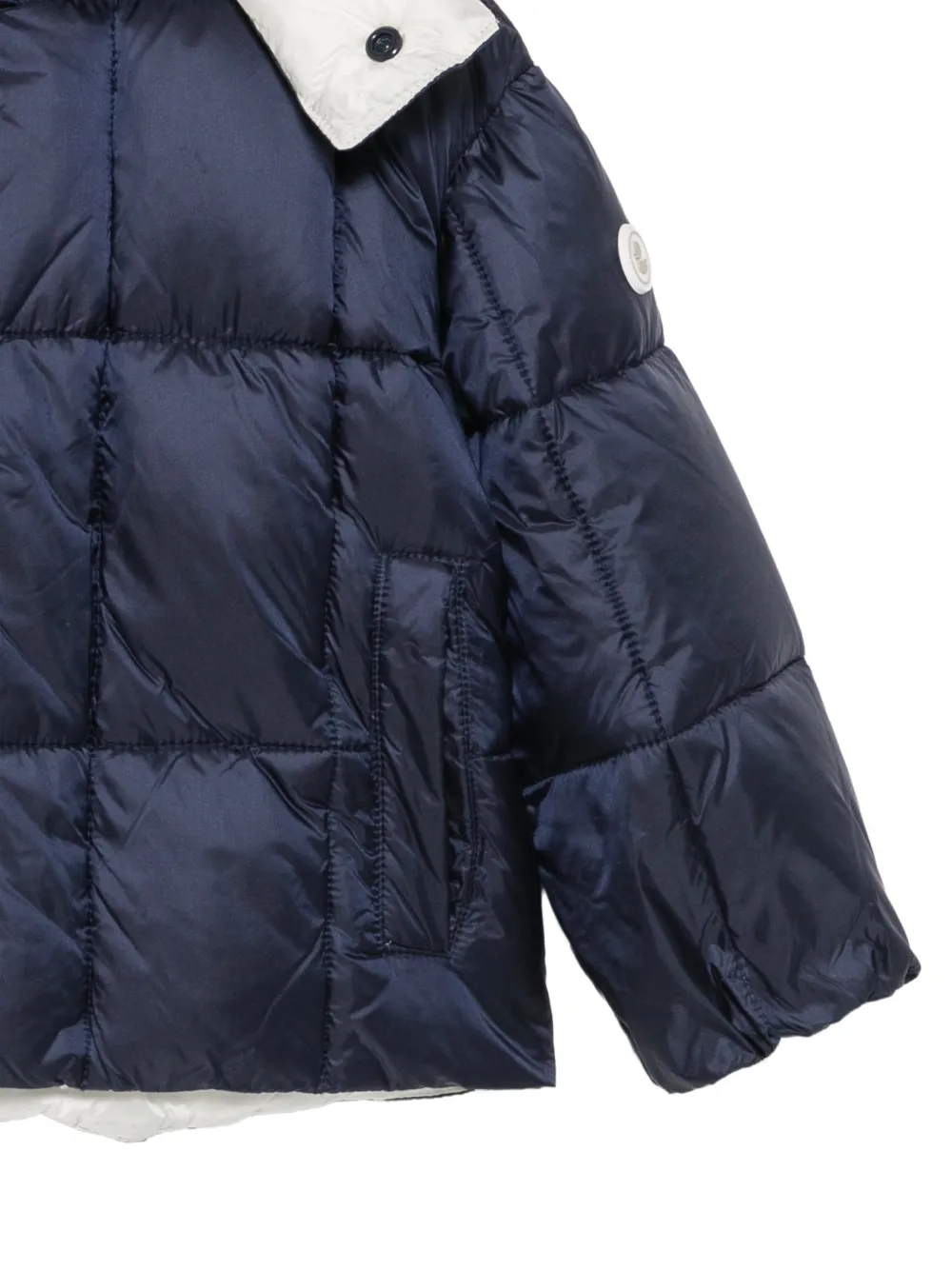 LALALU quilted hooded jacket Blauw