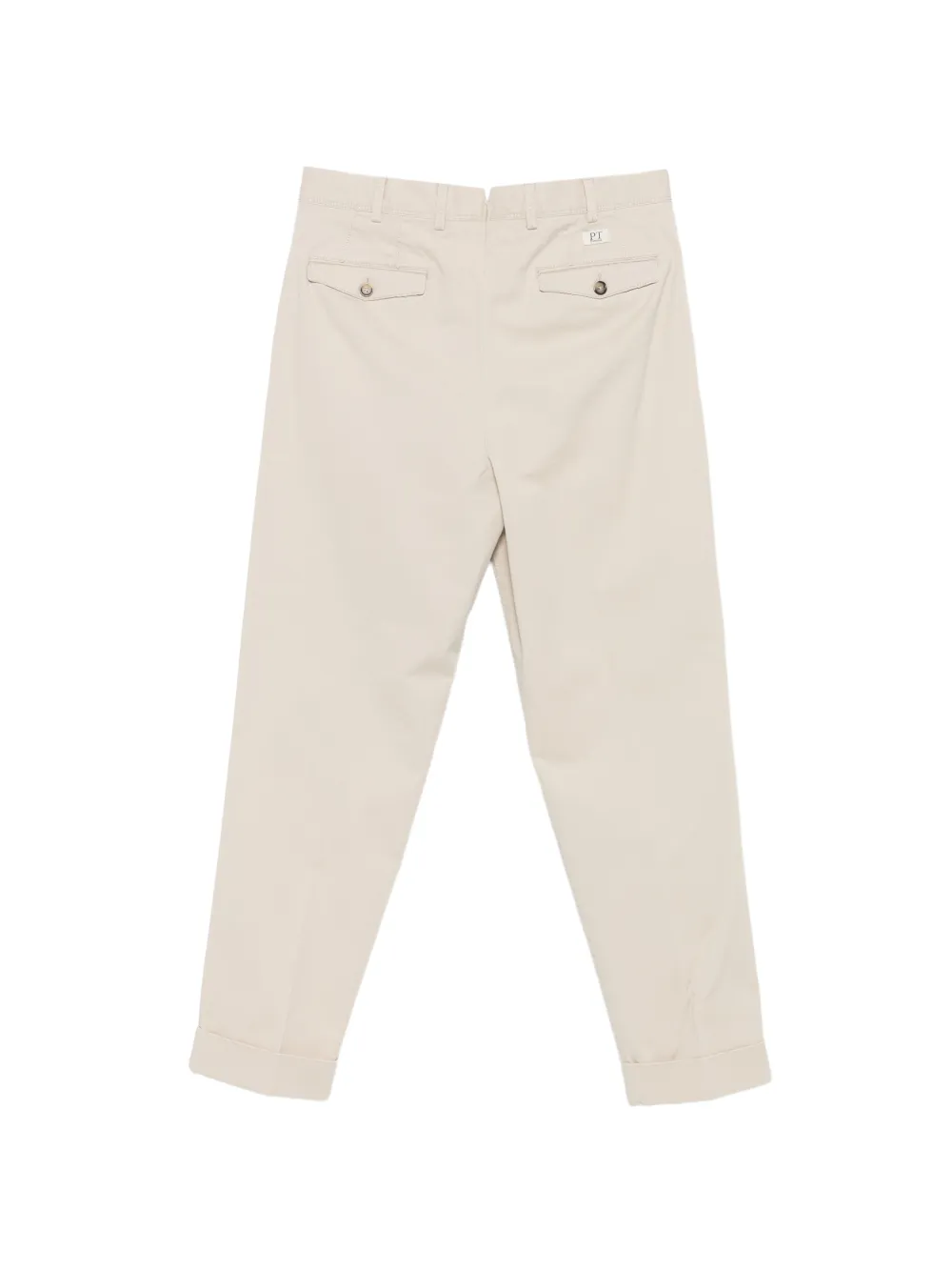 PT Torino pleated turn-up trousers Beige