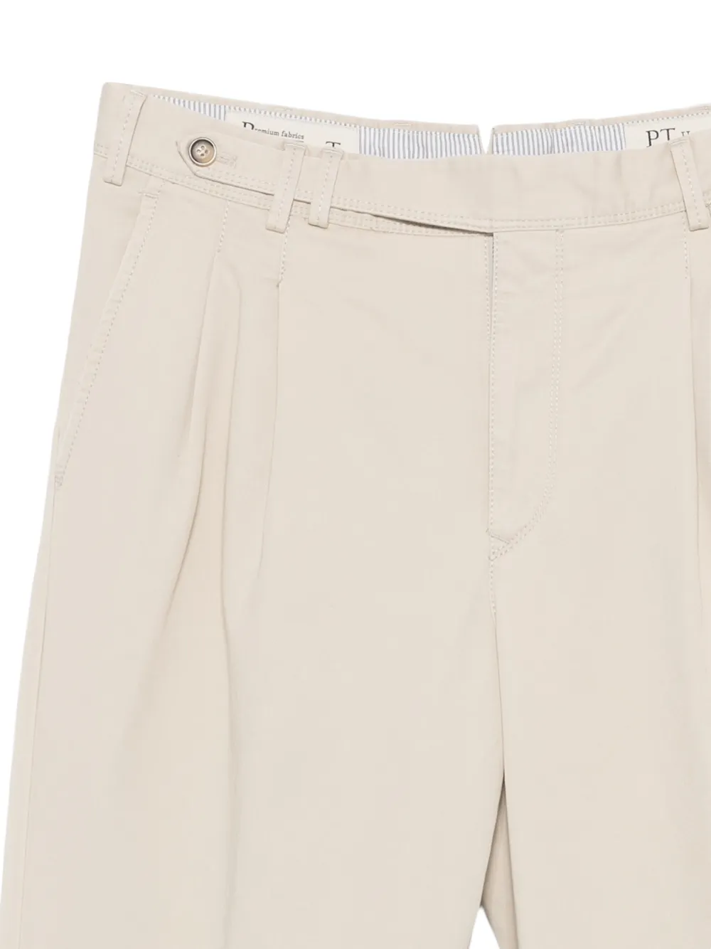 PT Torino pleated turn-up trousers Beige