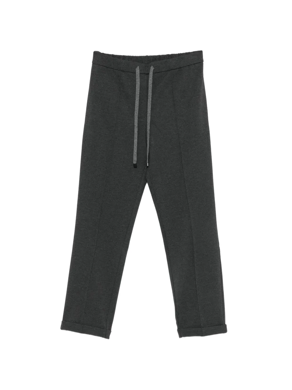 Le Tricot Perugia drawstring-waist turn-up trousers Grijs