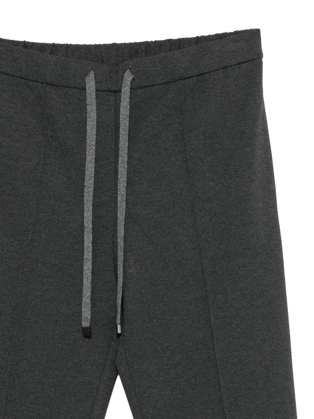 Le Tricot Perugia drawstring-waist turn-up trousers Grijs