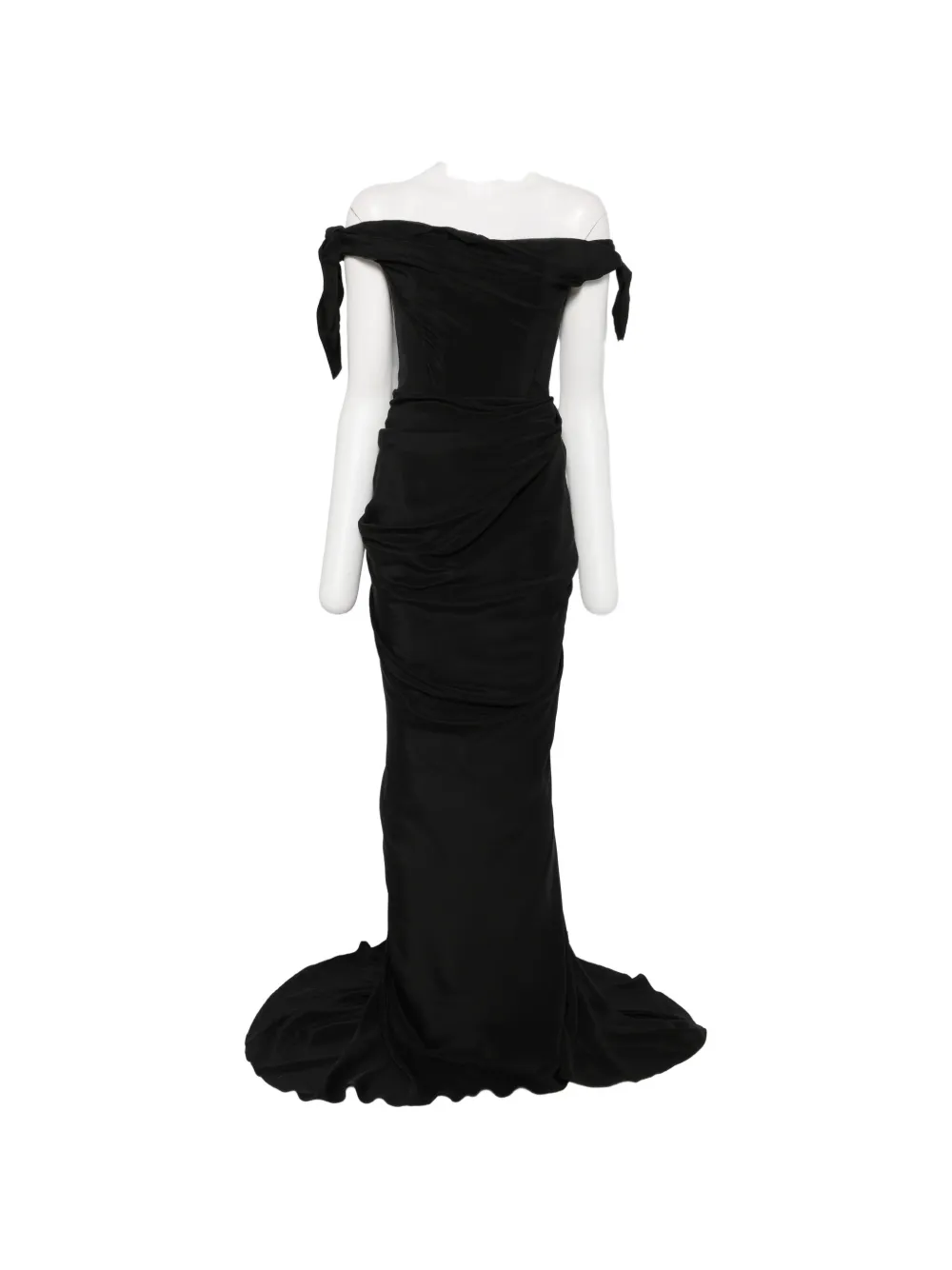 Cult Gaia off-shoulder draped dress - Black