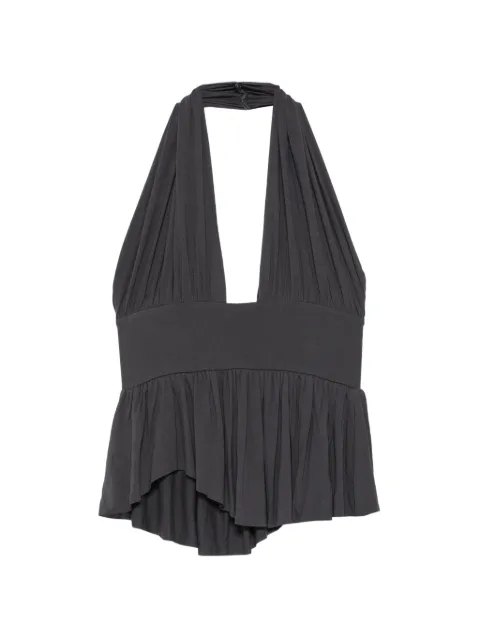 Gimaguas Dera halterneck peplum top