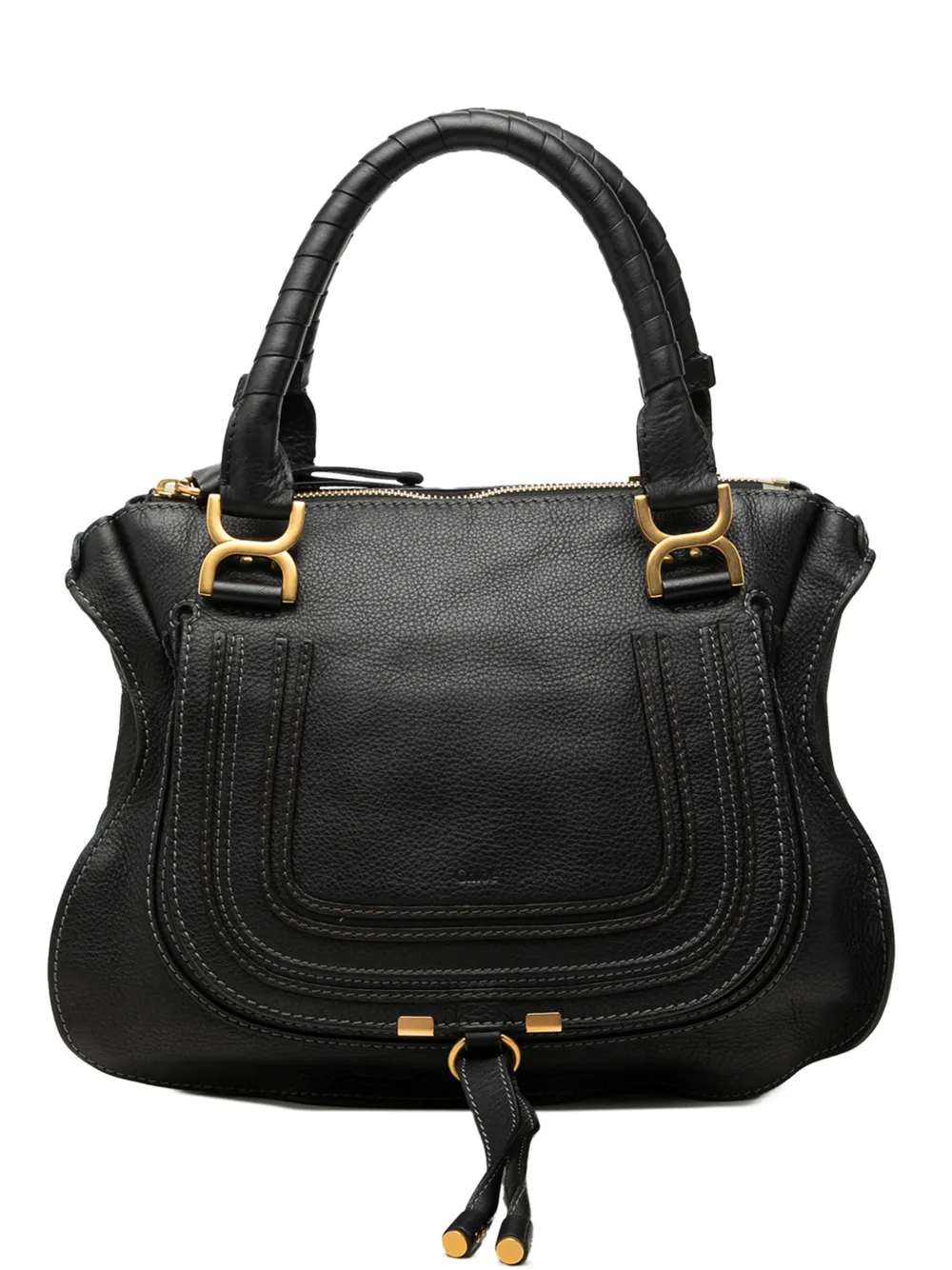 Chloé Pre-Owned 2010 Medium Grained Leather Marcie satchel - Nero