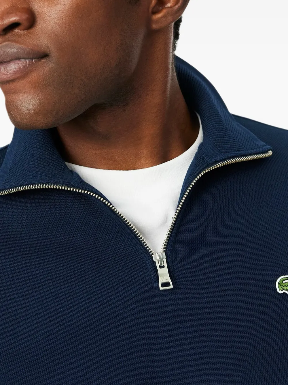 Lacoste Sweater met rits Blauw