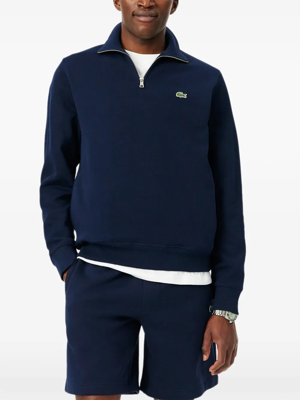 Lacoste Sweater met rits Blauw