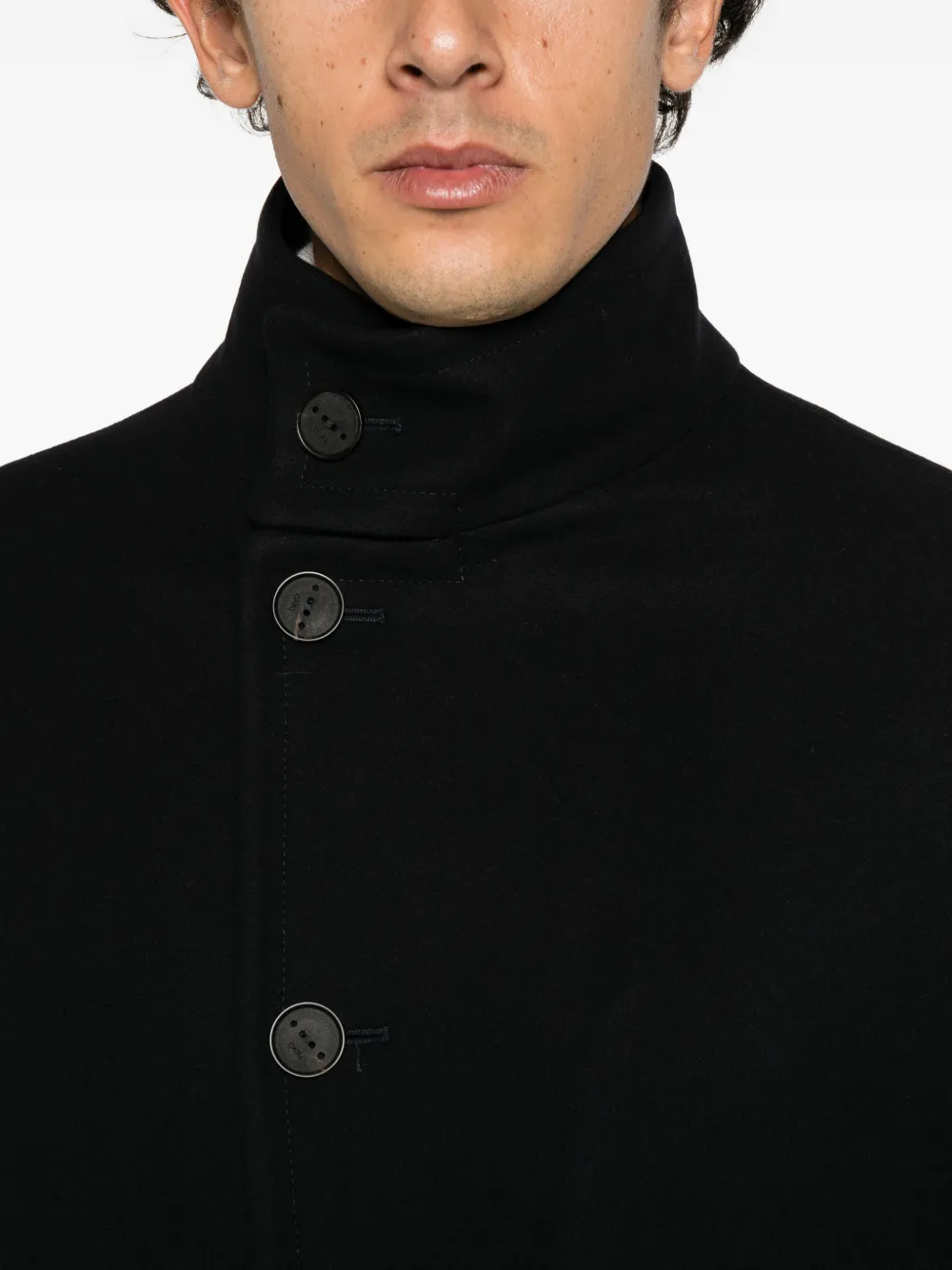 Hevo Savelletri button-fastening coat Zwart