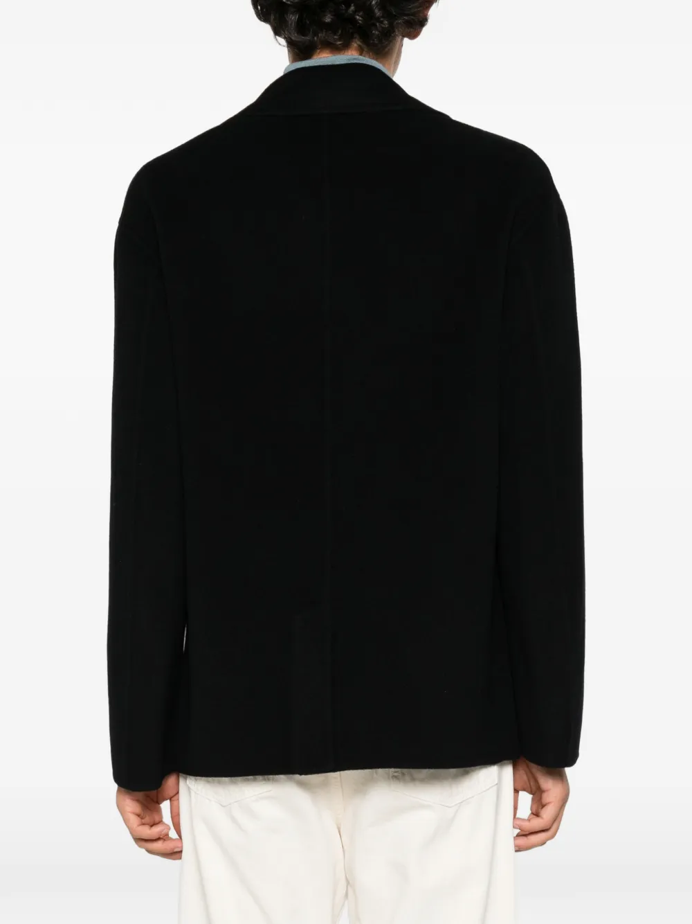 Hevo double-breasted wool coat Zwart