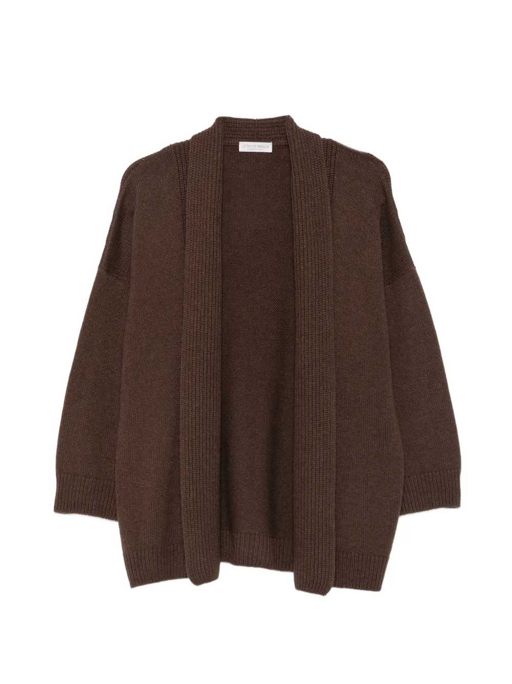 Le Tricot Perugia open-front cardigan - Marrone