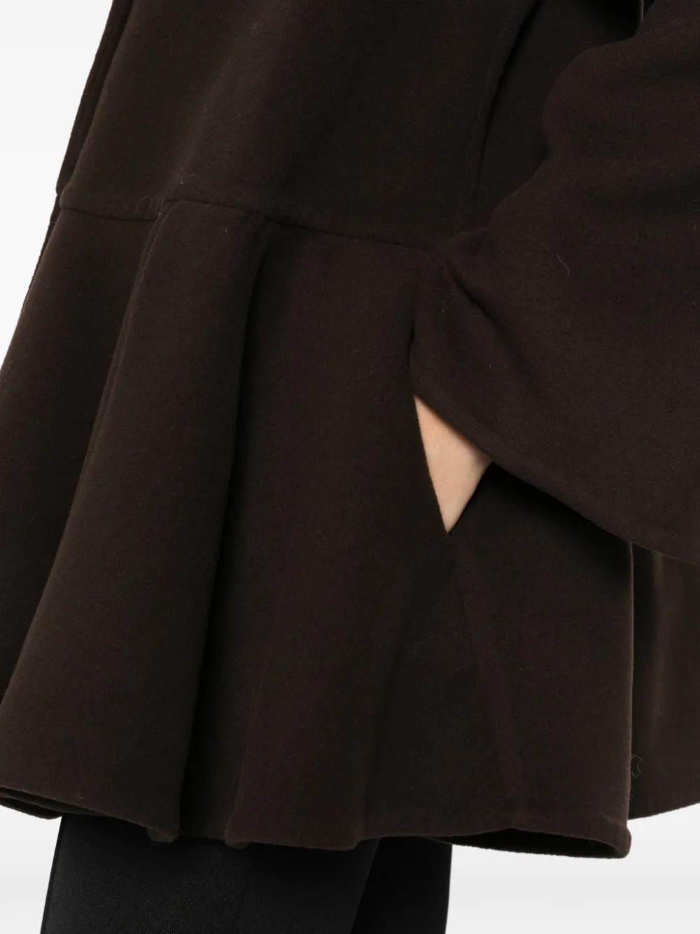 LOEWE peplum-hem coat Bruin
