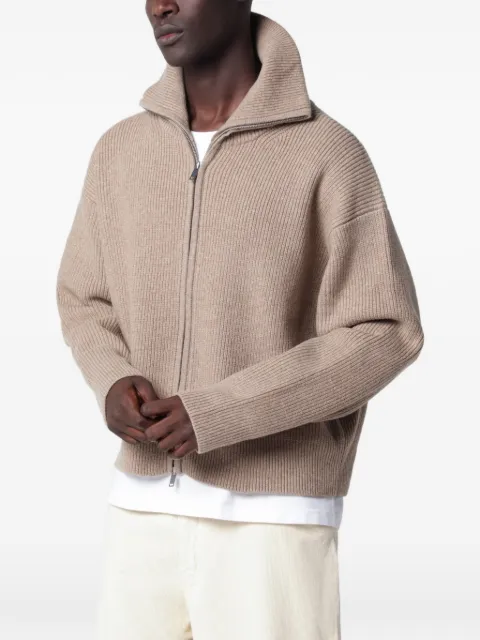 Studio Nicholson ribbed-knit zip-up cardigan