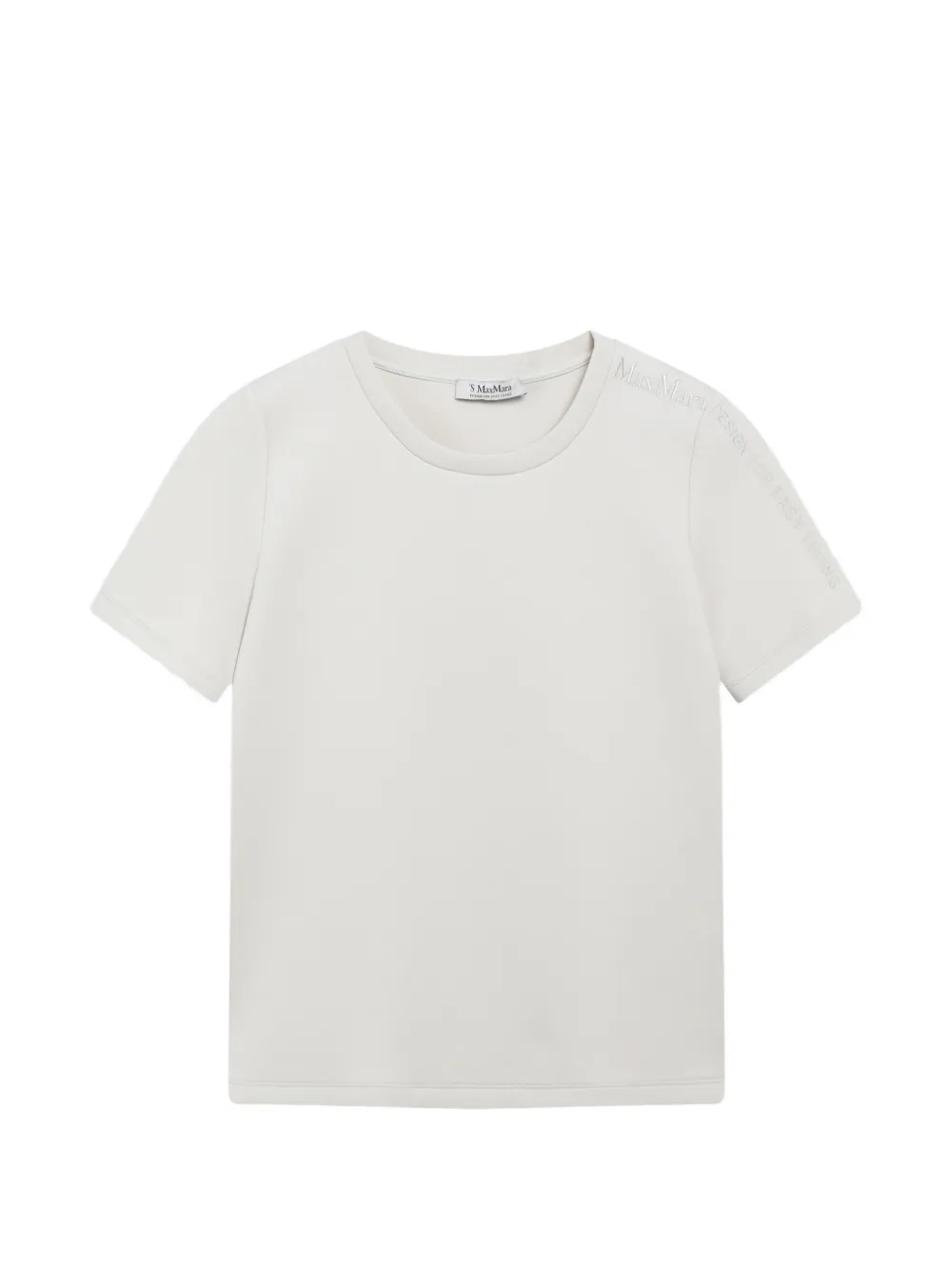 'S Max Mara logo-embroidered crew-neck T-shirt - Toni neutri
