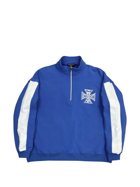 Mixed Emotion logo-print panelled sweatshirt