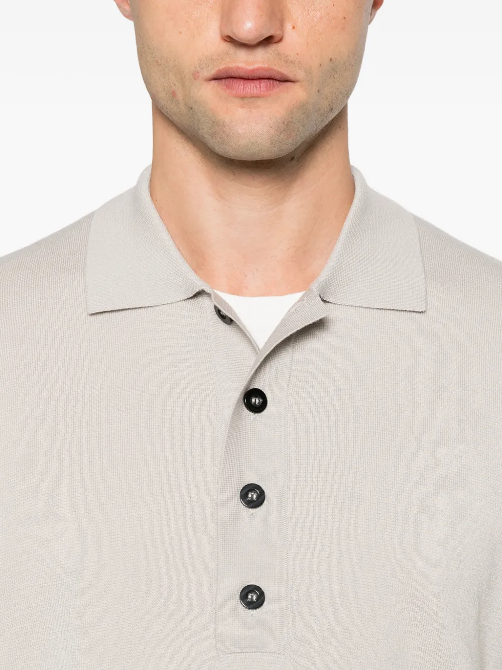 Low Brand long-sleeve polo shirt Beige