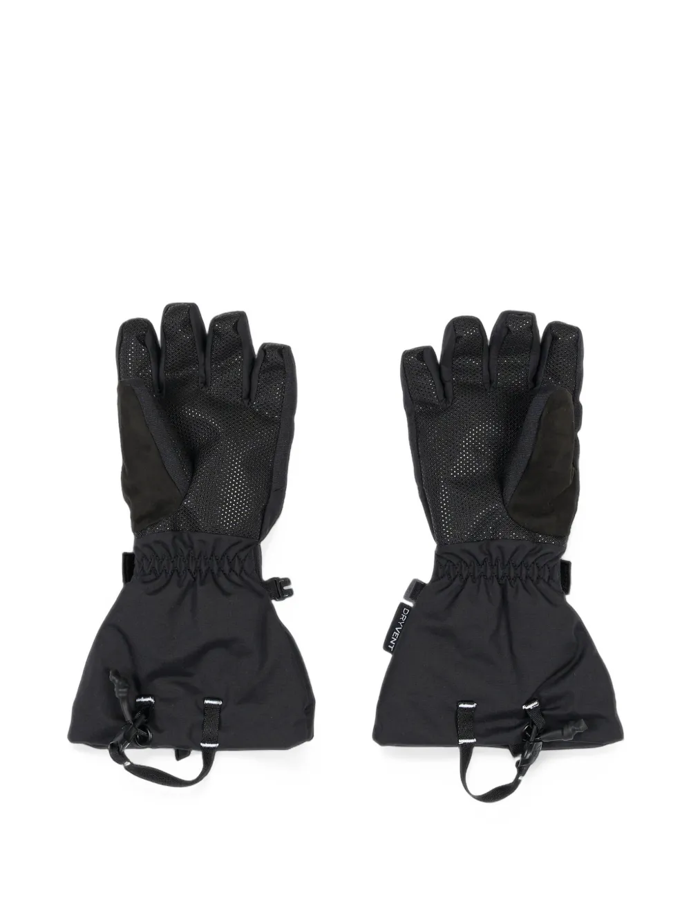 The North Face Kids logo-print buckle-strap gloves Zwart