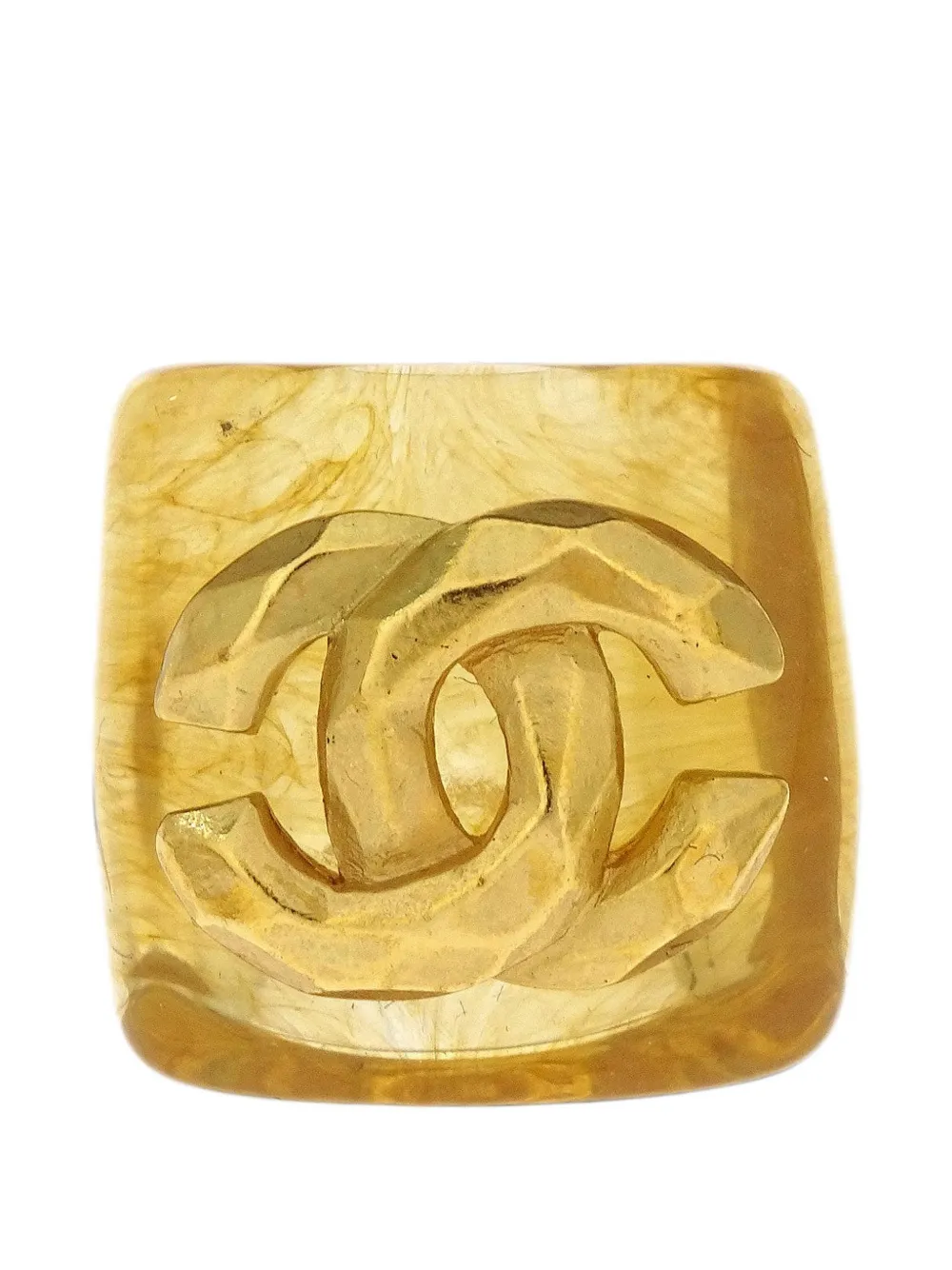 CHANEL Pre-Owned CC turn-lock ring - Nude