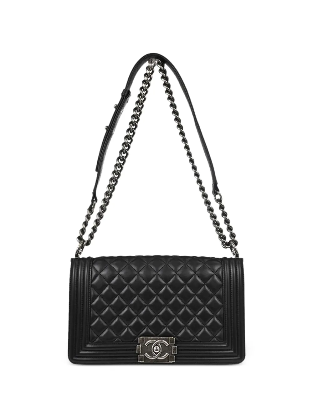 CHANEL Pre-Owned 2017 medium Boy Chanel quilted shoulder bag - Nero