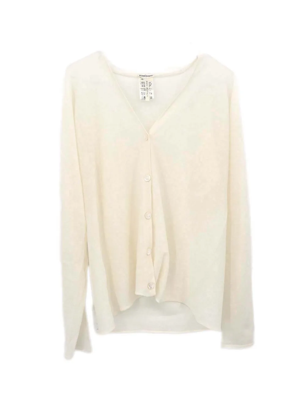 Hermès Pre-Owned sheer long-sleeve cardigan - Nude