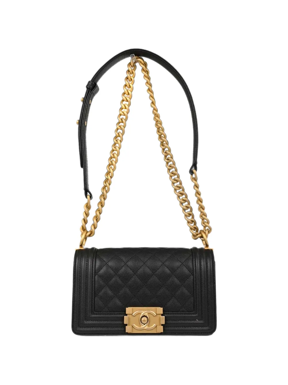 CHANEL Pre-Owned 2018 small Boy Chanel chain shoulder bag - Nero