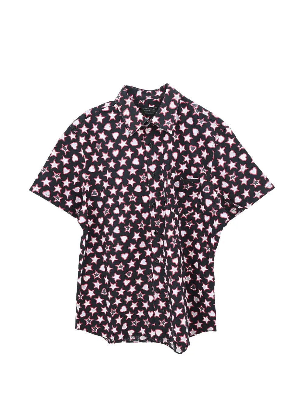 Prada Pre-Owned 2015 star-print shirt - Nero