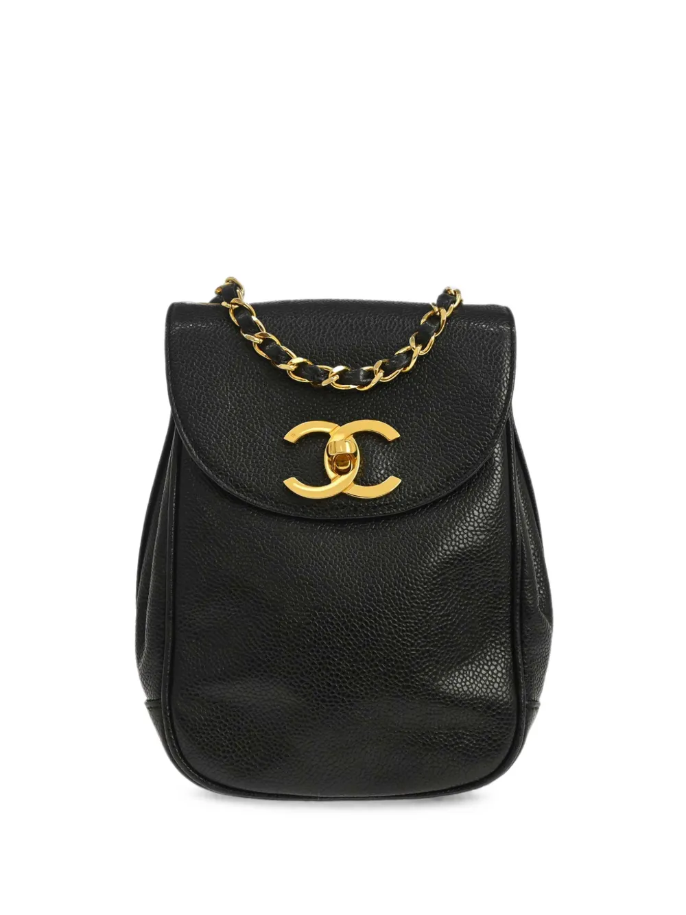 CHANEL Pre-Owned 1994-1996 CC turn-lock shoulder bag - Black