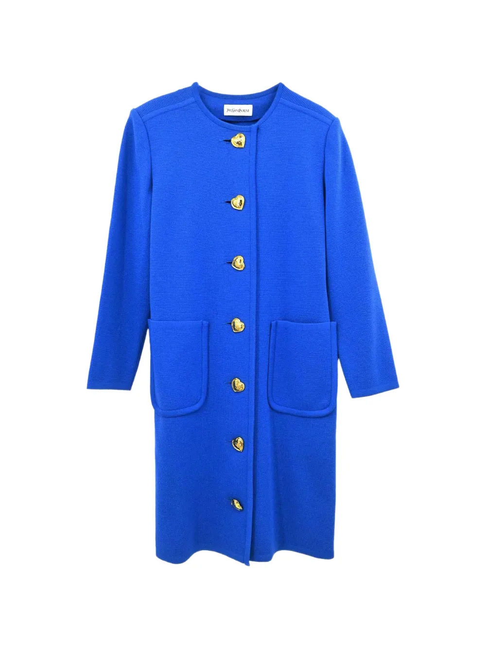 Saint Laurent Pre-Owned heart-button Cardigan | Blue | FARFETCH