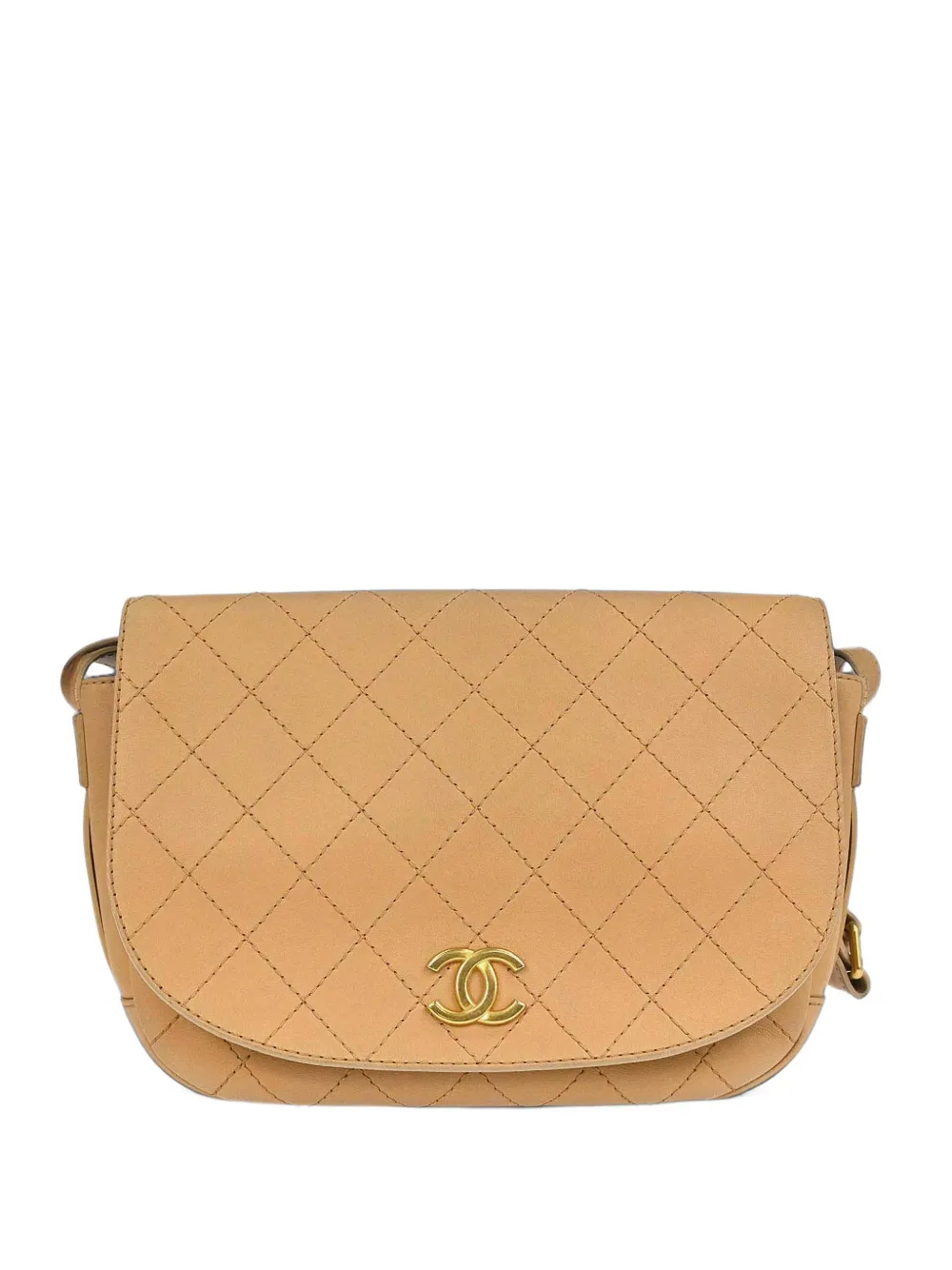 CHANEL Pre-Owned 2017-2018 diamond-quilted Double Flap shoulder bag - Toni neutri