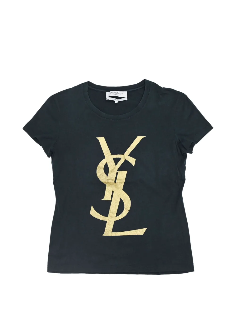 Saint Laurent Pre-Owned Cassandre logo T-shirt - Noir