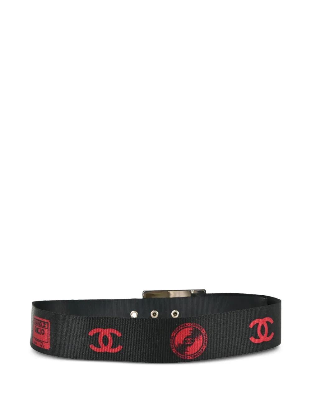 CHANEL Pre-Owned Cassette Tape buckle belt - Black