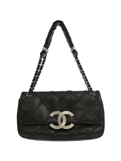 CHANEL Pre-Owned bolsa de mano con solapa y logo CC 2008-2009