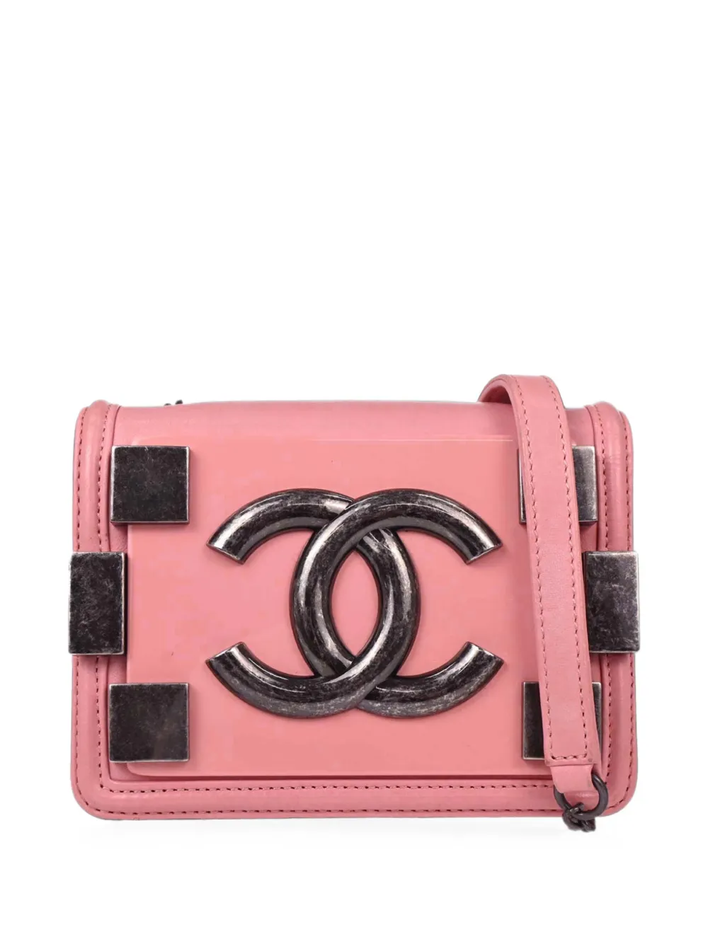 CHANEL Pre-Owned 2013-2014 Boy Brick flap bag - Pink