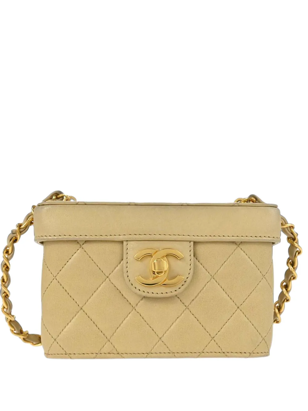 CHANEL Pre-Owned 1991-1994 CC Vanity turn-lock shoulder bag - Toni neutri