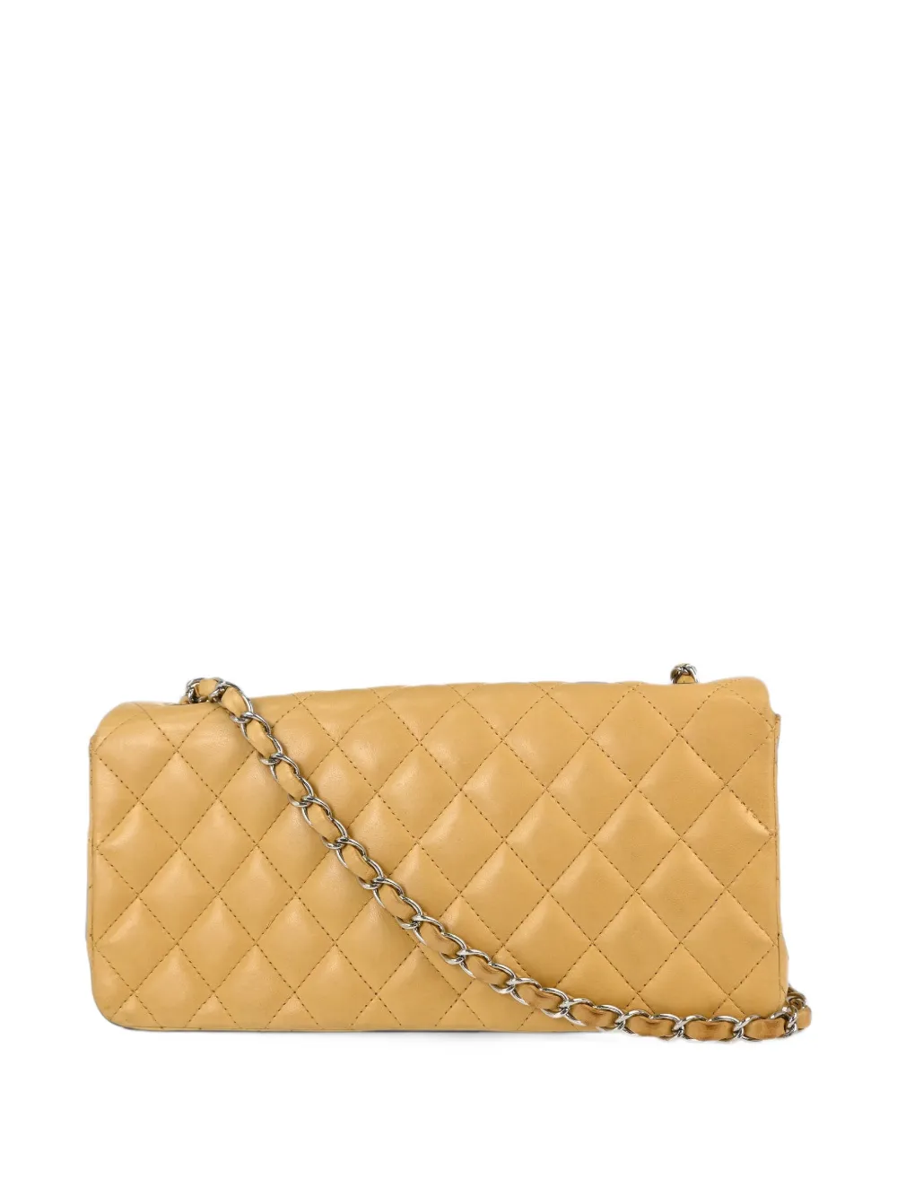 CHANEL Pre-Owned 2004-2005 East West gewatteerde schoudertas Beige
