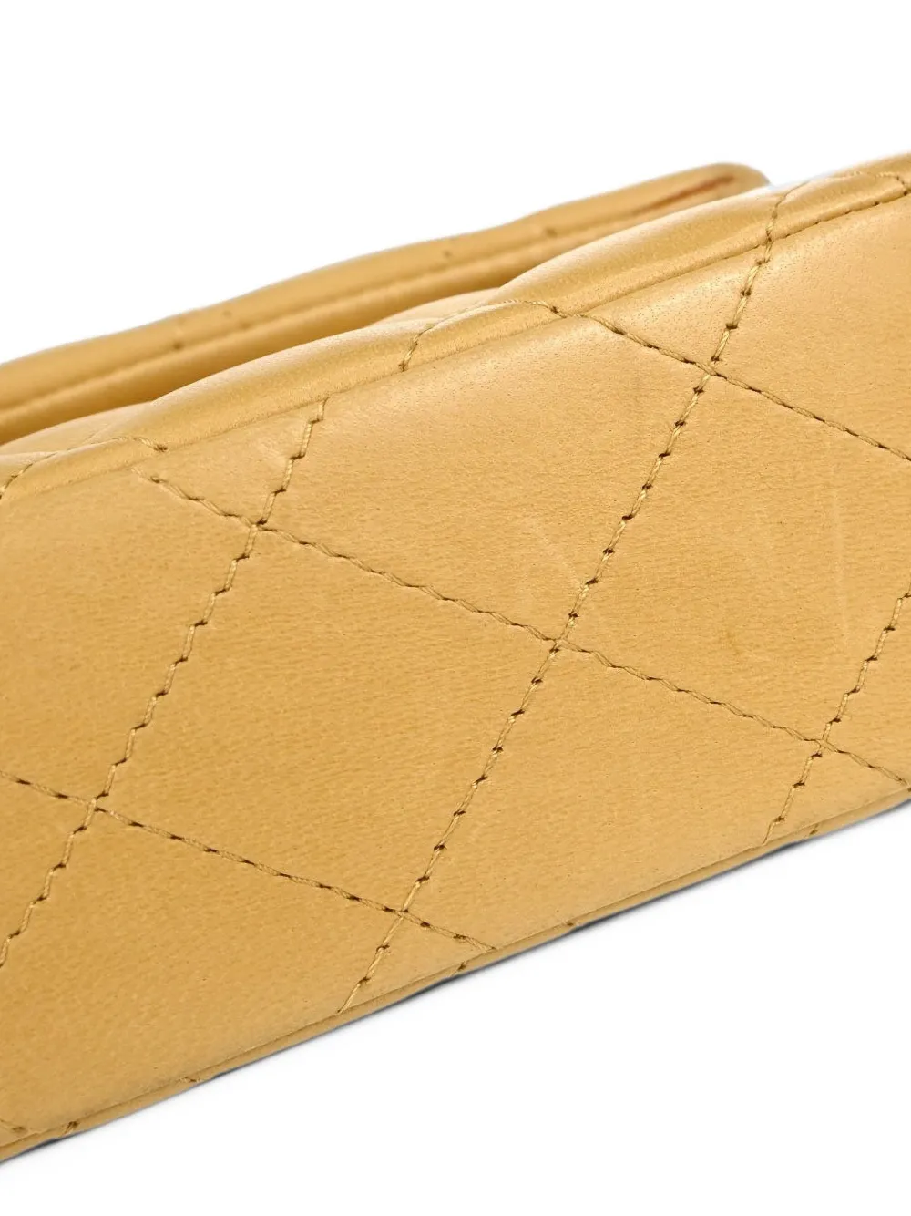 CHANEL Pre-Owned 2004-2005 East West gewatteerde schoudertas Beige