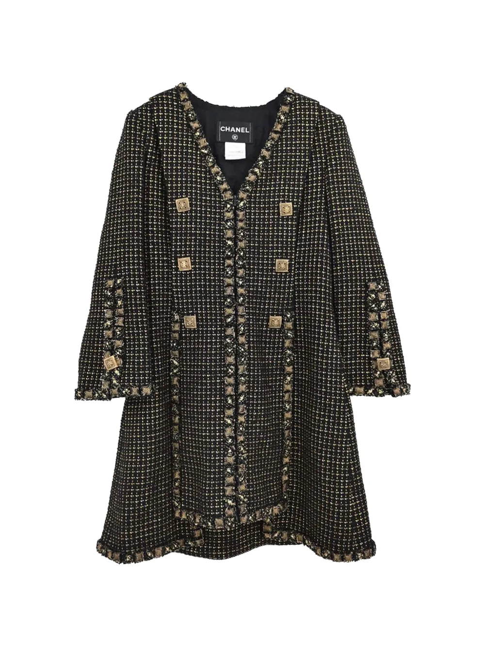 CHANEL Pre-Owned 2011 Tweed coat - Nero