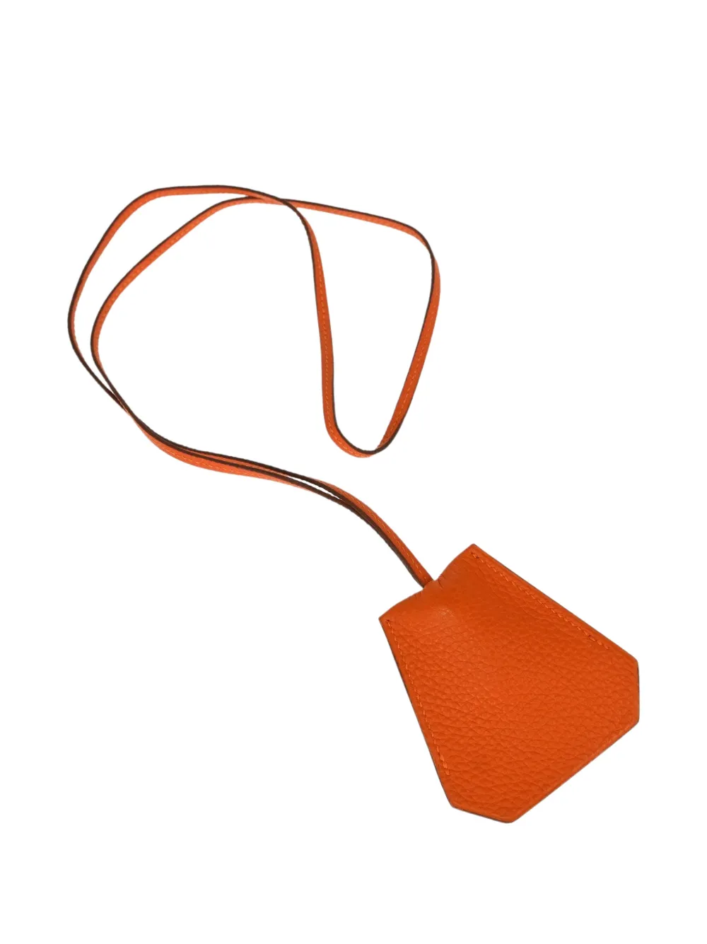 Hermès Pre-Owned 2000 Clochette leather necklace - Orange