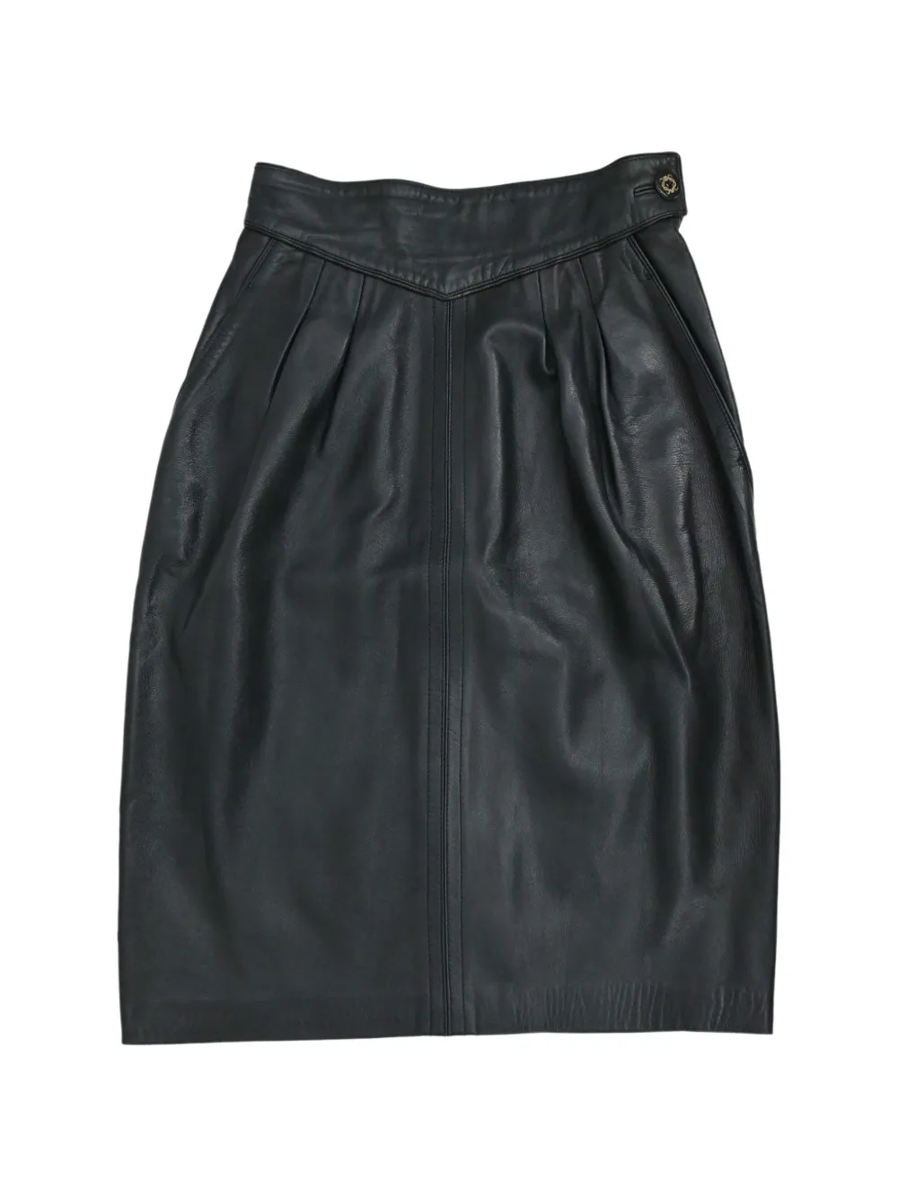 Loewe Pre-Owned pleated leather mini skirt - Noir Loewe Pre-Owned pleated leather mini skirt - Noir