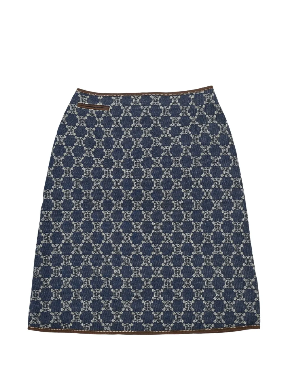 Celine Pre-Owned Macadam denim midi skirt - Bleu