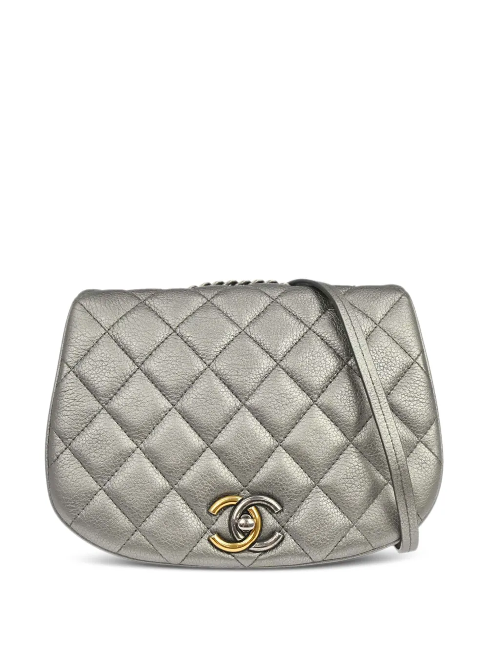 CHANEL Pre-Owned 2016-2017 Casual Pocket Flap quilted shoulder bag - Silber