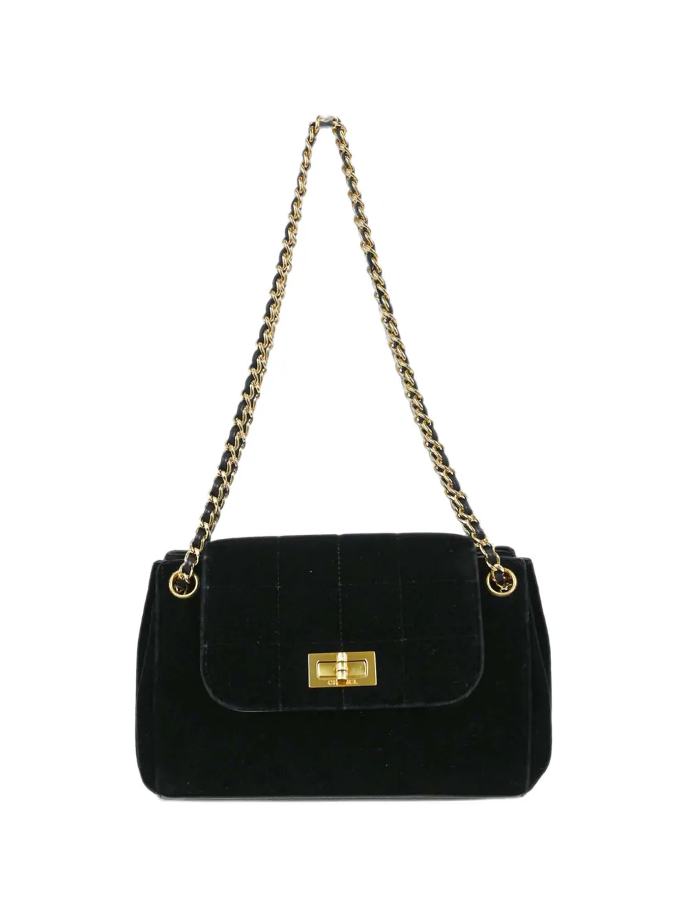 CHANEL Pre-Owned 2001-2003 Choco Bar Mademoiselle-lock mini bag - Nero