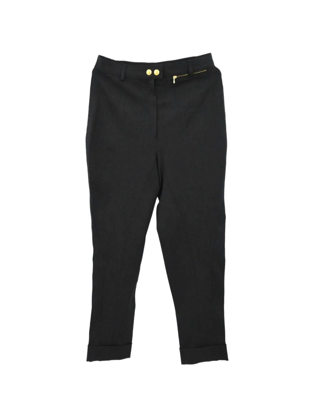 Gucci Pre-Owned logo-button zip-pocket trousers - Gris Gucci Pre-Owned logo-button zip-pocket trousers - Gris