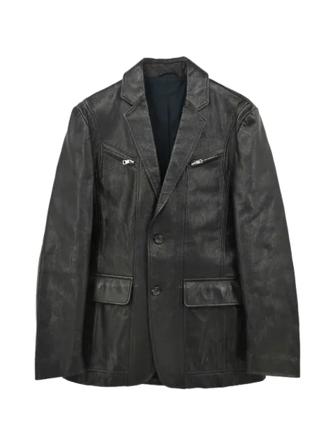 Gucci Pre-Owned single-breasted leather blazer