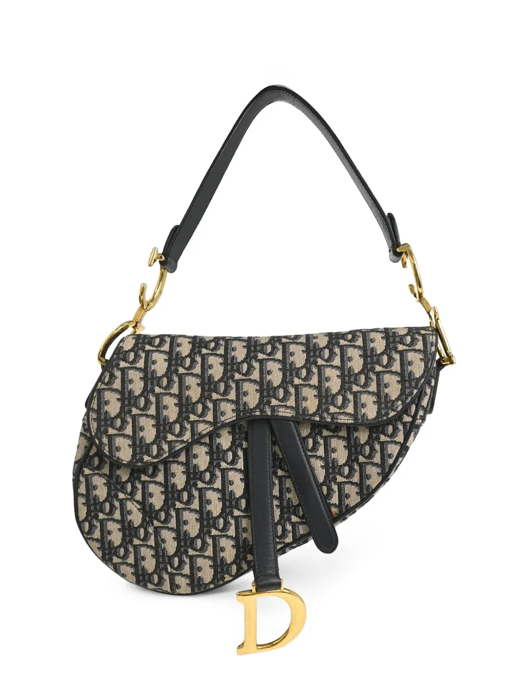 Christian Dior Pre-Owned 2018 Trotter Oblique Saddle shoulder bag - Nude