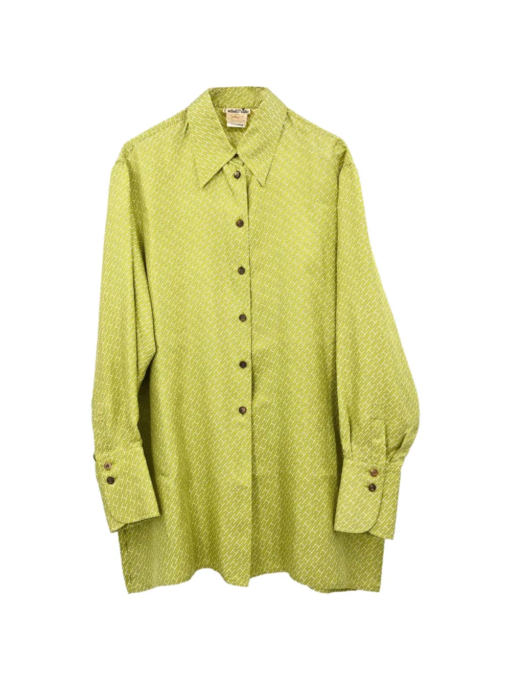 Hermès Pre-Owned H-print long-sleeve shirt - Grün