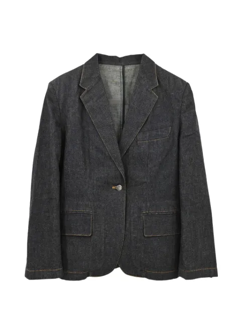 Gucci Pre-Owned chamarra de mezclilla con solapas de muesca 2000