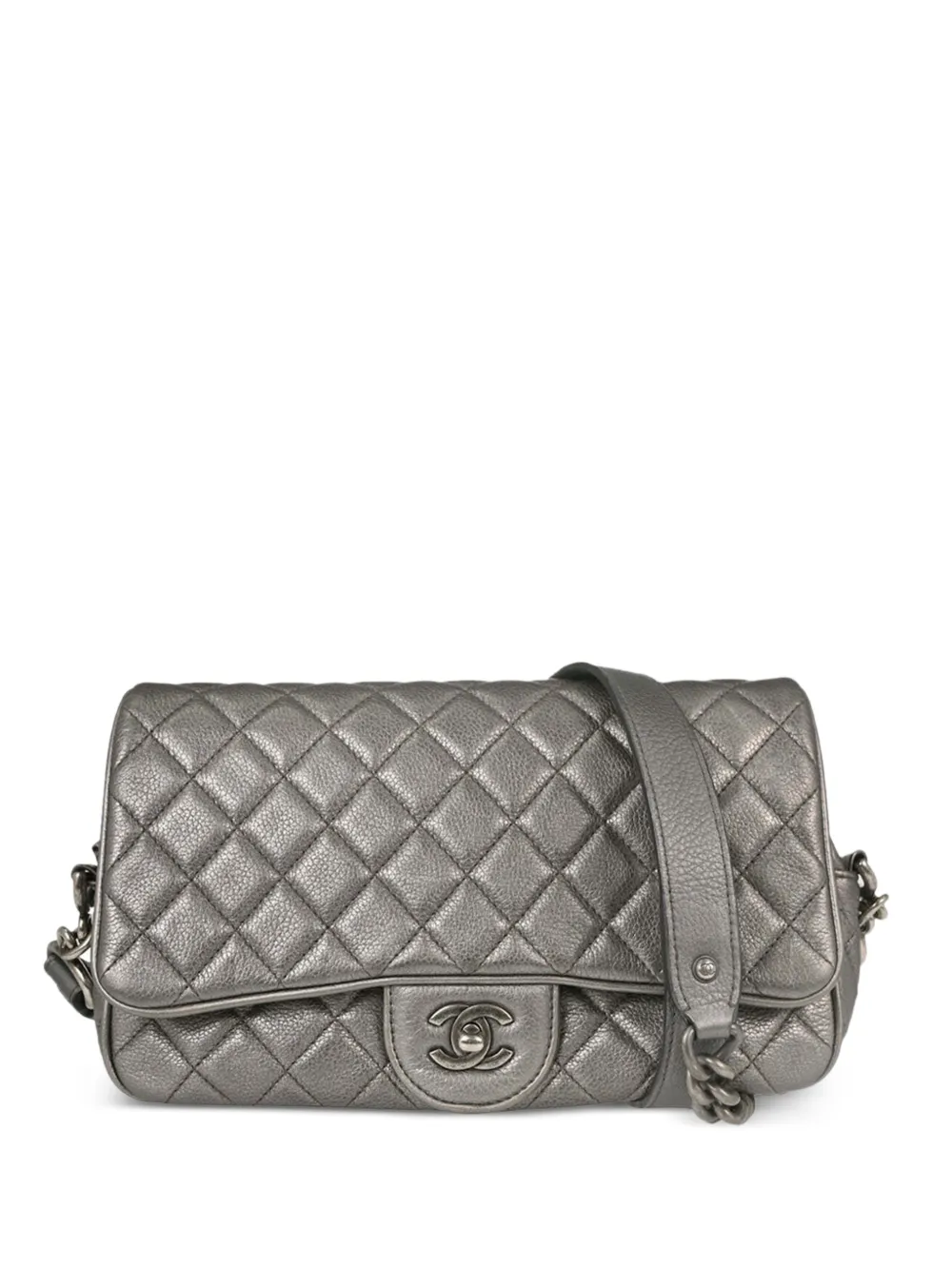 CHANEL Pre-Owned 2016-2017 Casual Rock quilted shoulder bag - Silber