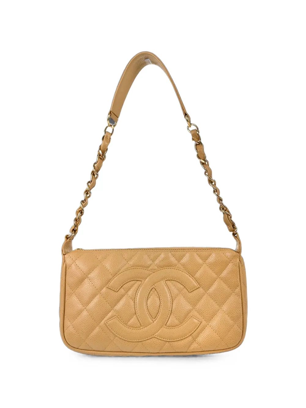 CHANEL Pre-Owned 2004-2005 diamond-quilted CC handbag - Toni neutri